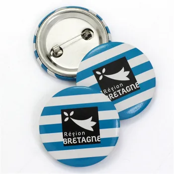 

50pcs/lot customized button badge 44/58/75mm custom design tinplate badges with safety pin, any personalized logo text CS-BD-02