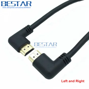 

Left or Right Angled HDMI 2.0 Male to HDMI Right Left Elbow Male extension Cable 10cm 50cm 1m, HDMI 2.0V angle cable 4K*2K @60HZ