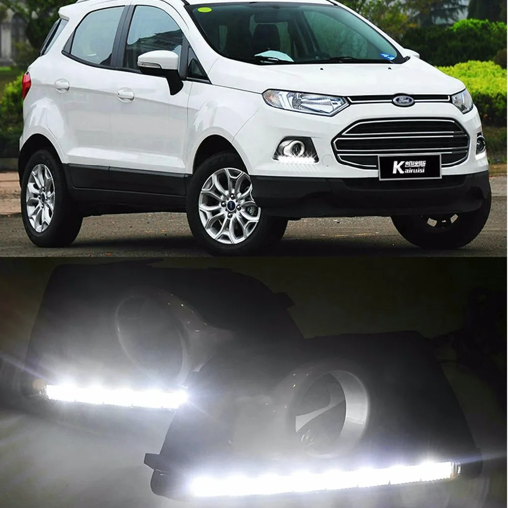 Автомобильные светодиодные дневные ходовые огни для Ford Ecosport 2013 2014 2015 | Автомобили