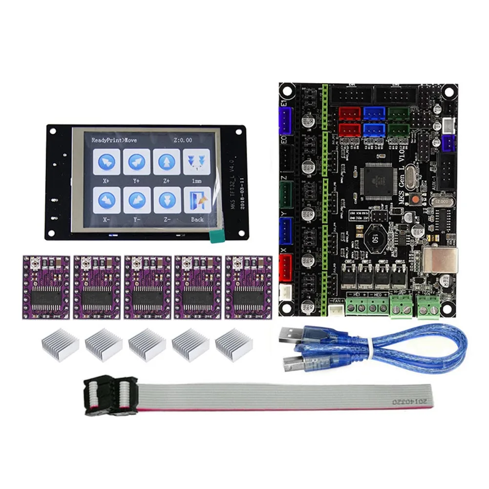

New For MKS GEN L Compatible with TFT32 LCD Display Support 8825 Motor Driver 3D Print Kits DOM668