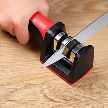 

Fast sharpening stone Rough sharpening stone 1PC 2 Stages Professional Knife Sharpener Kitchen Knives Accessories With handle