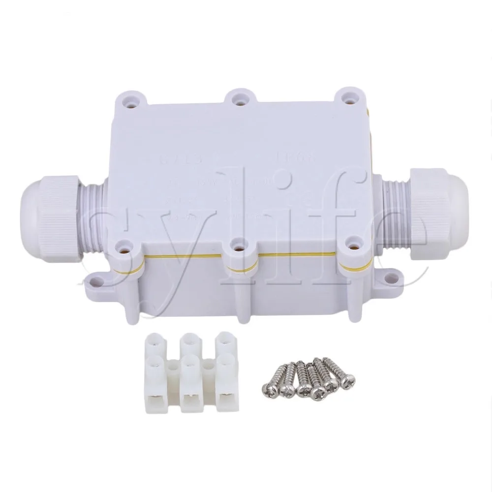 

Waterproof IP68 with Terminal Outdoor 2-Way Plastic White Junction Box