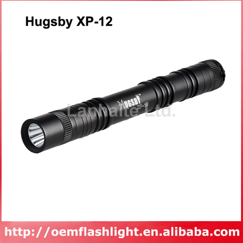 Hugsby XP-12 Cree XP-E R3 105 люмен 1-Mode светодиодный фонарик-черный (2xAA)