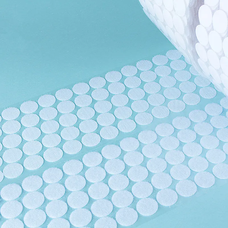 

100Pairs 10mm 15mm 20mm 25mm Adhesive Fastener Dots Nylon Hook And Loop Magic Sticker Round Strong Self Adhesive Fastener Tape