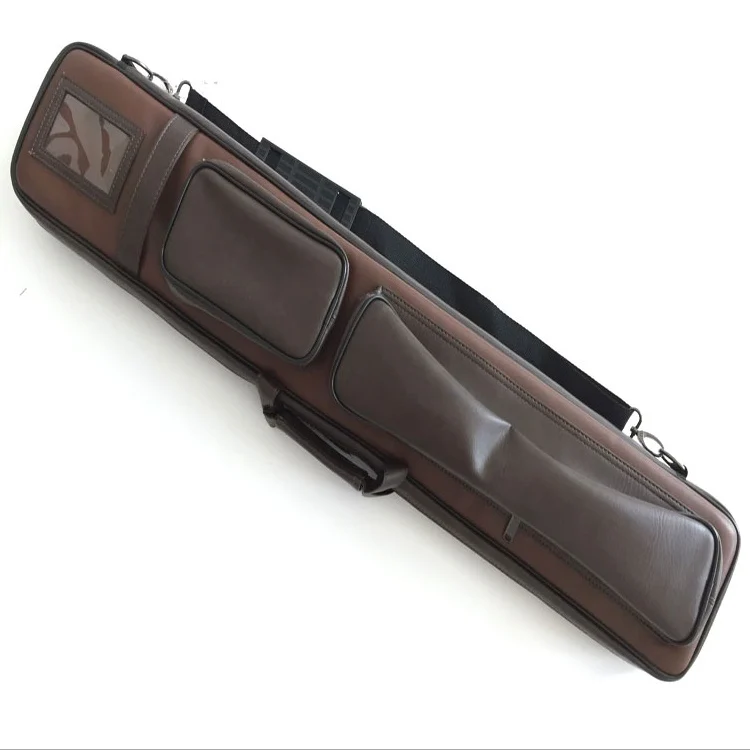 New Leather Billiard Cue Bag 4holes can hold 2pcs 1/2split Billiard