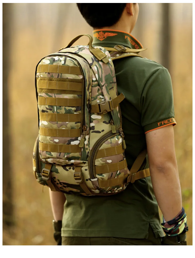 Bolsas de Desporto Tático Militar Mochila Acampamento Assalto Molle Montanhismo Caminhadas Camuflagem Caça Bolsa Xa369wd 35l 20 Cheap Mochilas escal.