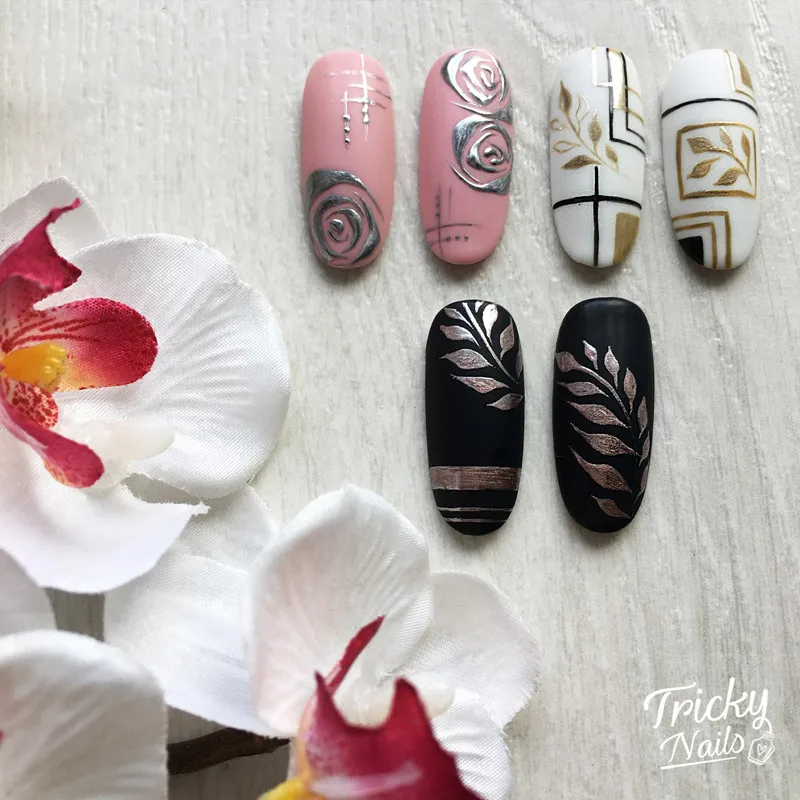 ROSALIND Gel Nail Polish Nail Art Base For Manicure 5ml 3 Colors Primer Set Metal Painting Hybrid V
