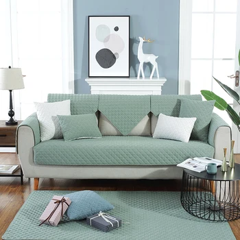 

100% Cotton Plaid pattern Sofa Cover for Living Room Sofa Cushion Couch Cover Modern Minimalist Corner Sofa Towel Seat Pad