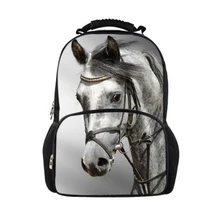 Hot Animal Children Kids School Backpack 3D Crazy Horse Print Men s Backpacks Large Capacity Rucksack