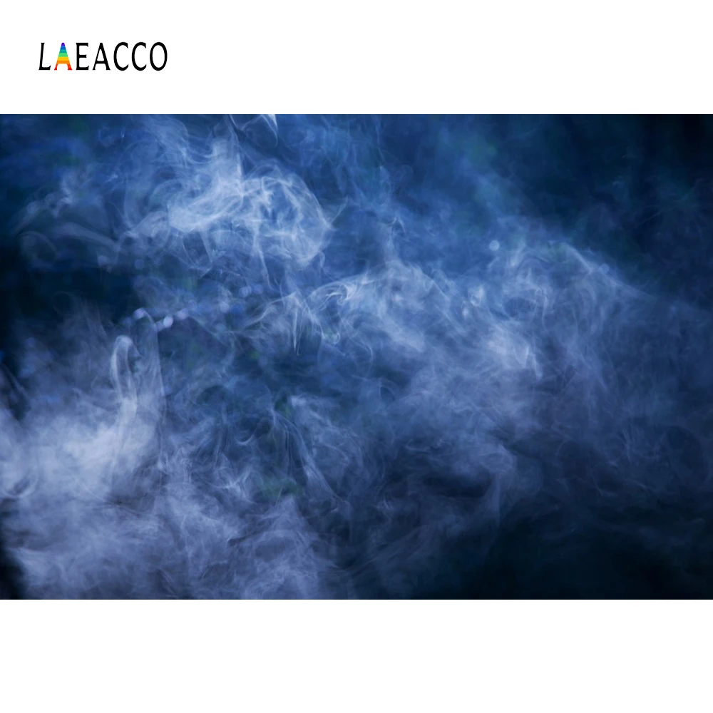 Laeacco фотофоны Фэнтези туман градиент сплошной синий цвет узор портрет фотографические фоны фотосессия Фотостудия