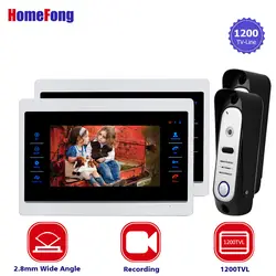 Homefong Новый 7 дюймовый дверной Видеозвонок монитор домофон с 1200TVL открытый Камера IP65 дверь домофон Системы Широкий формат 2,8 мм