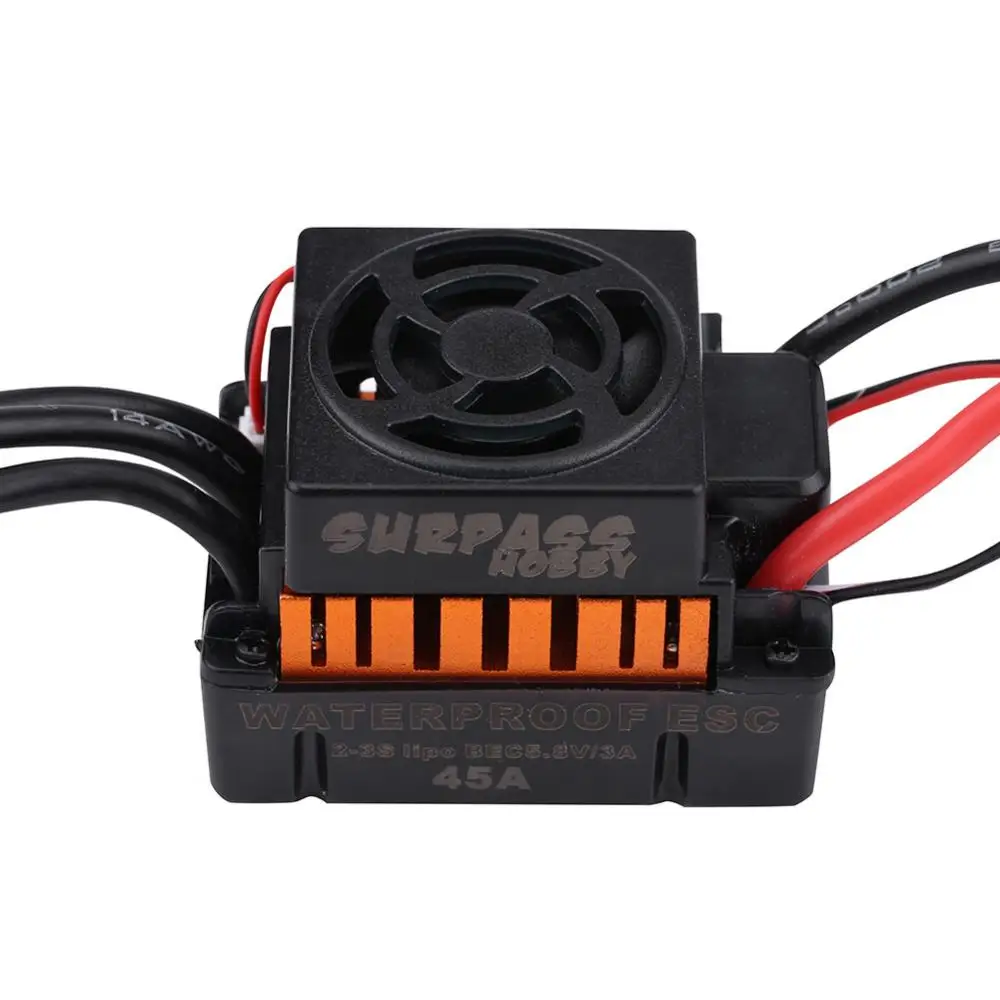 

45A/60A Waterproof ESC Electric Speed Controller with 5.8V/3A BEC for HSP, TAMIYA, YOKOMO, TRAXXAS, ZD racing 1/10 RC Cars 2018