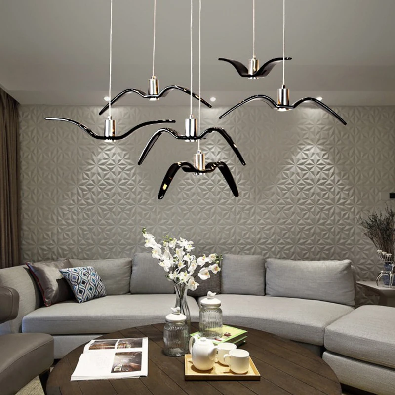 Modern living room led pendant lights Restaurant Bar Cafe decorating hanging lamp restaurant Couture creative bird pendant lamps