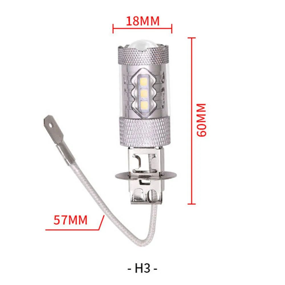 QCDIN 2 шт. 80 Вт светодиодные лампы для фар 9005/H8/H1/H3/H4/H7/H16 Белый Авто налобный светильник противотуманный светильник s DC 12-24V