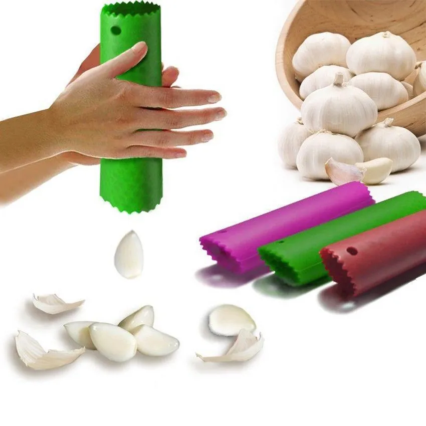 

2pcs New Peeled Garlic Tools Silicone Garlic Peeler Peel Barrel Peeling Easy Kitchen Tool Random Color