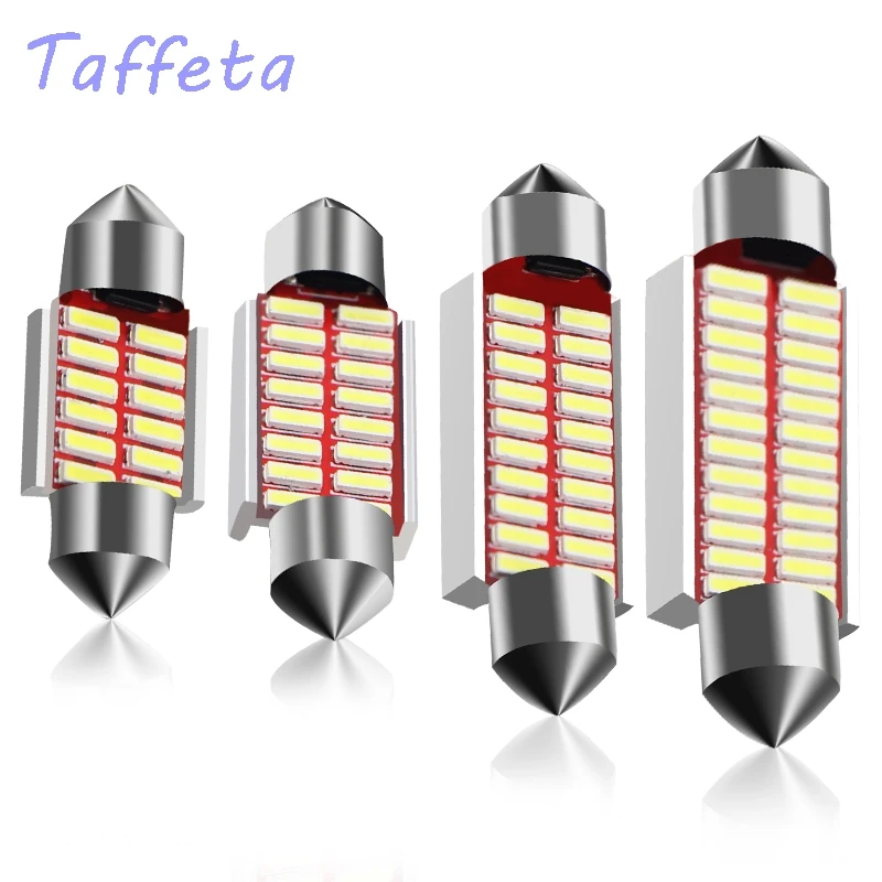 1 шт. суперъяркая лампа 31 мм 36 39 42 C5W C10W 4014 SMD для внутреннего освещения без ошибок
