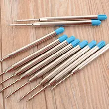 1/5 PC Bolígrafo De metal rellenos de papelería de oficina escuela regalos pluma DIY recargas de lujo pluma azul venta de tinta pluma promocional regalo(China)