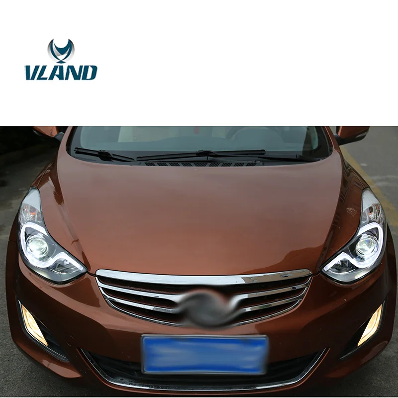 Автомобильные аксессуары Vland фары для Hyundai Elantra 2011 2015 светодиодный светильник с