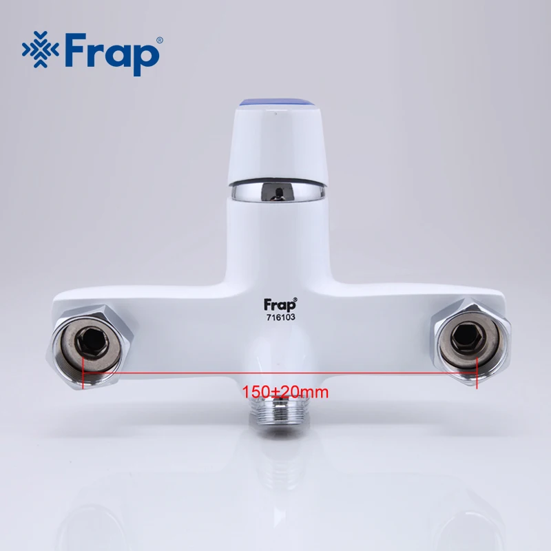 Kaufen Frap Moderne Stil Bad Wasserhahn Wand Montiert Kalt und Warmwasser Mischbatterie Multi Farbe Griff Abdeckung Entscheidungen 35cm lange Nase F2234