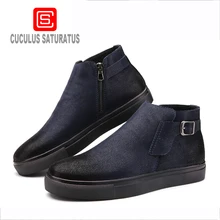 Cuculus Caliente superficie De Cuero del Hombre de la Marca de estilo británico zapatos casuales de Alta Calidad Impermeable antideslizante zapatos al aire libre 444