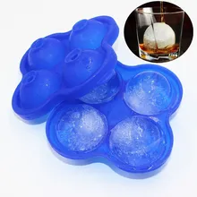 1 предмет 4 полости ледяные шарики для изготовления пресс-форм силиконовая круглая формочка для мороженого Сделай Сам принадлежности для кухонного бара льда лоток инструмент для летних напитков