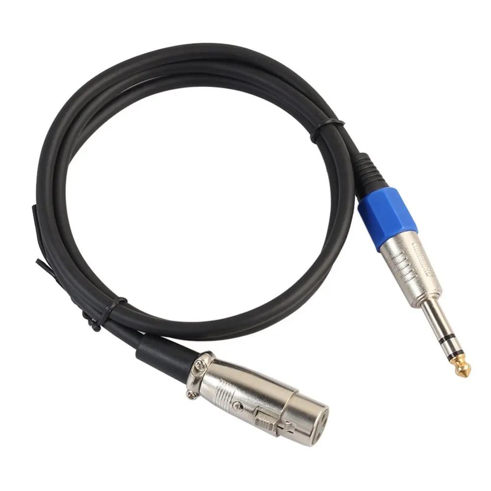 

6.35mm 1/4 Inch TRS to XLR Male to Female Cable 3 Pin Female Plug Stereo Microphone Cable Audio Cord