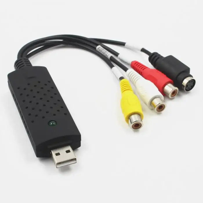 VHS к цифровому конвертеру файлов Экспресс USB 2,0 к Видео Grabber Аудио AV ТВ Карта UY8