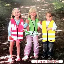 Детский жилет безопасности Hi Vis детский светоотражающий жилет-зеленый розовый желтый
