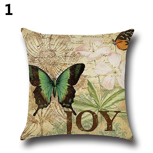 

Lovely Butterfly Pattern Square Pillow Case Office Siesta Pillowcase
