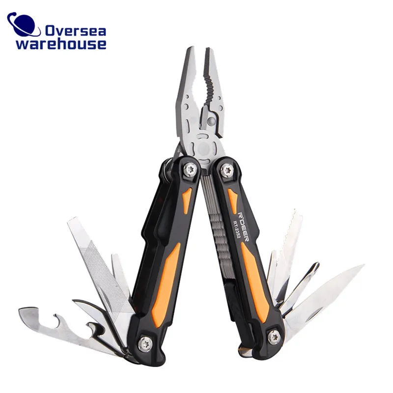 

9 in 1 Outdoor Multitool Pliers Stainless Steel Pocket Combination Pliers Folding Knife Screwdriver Multifunctional Hand Tools