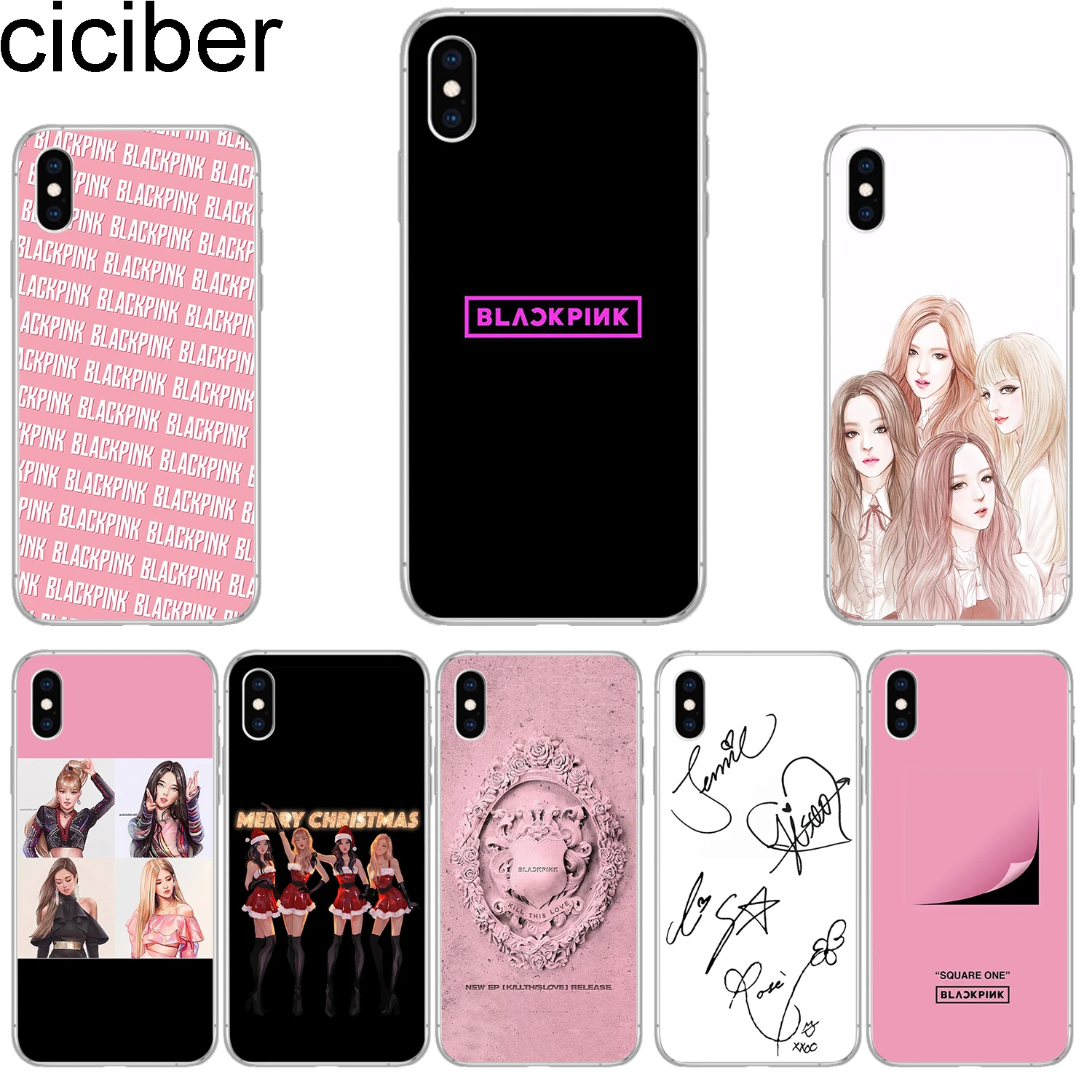 

ciciber Phone Case for IPhone 11 Pro Max 8 7 6 6s Plus SE 5s Soft TPU Cover for IPhone X Xs XR XS Max Case BLACKPINK Coque Funda