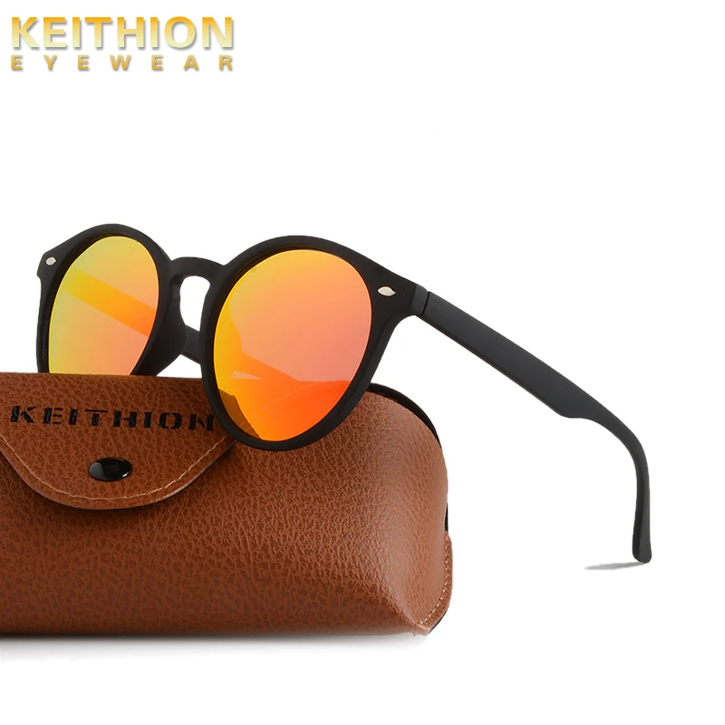 KEITHION Винтаж Ретро Поляризованные Для мужчин Wo Для мужчин s солнцезащитные очки круглые зеркальные солнцезащитные очки мода UV400 очки