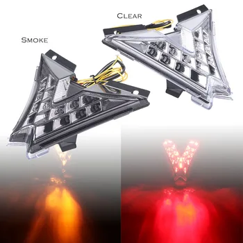 

E-Mark Motorcycle Rear Taillight Brake Lamp Turning Signal Tail Light Integrated For Aprilia RSV4 Tuono V4 2010-2016 1PCS