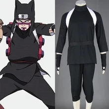 De Halloween Naruto Shippuden Kankuro Cosplay Costume XS-XXXL Hombres Disfraces de Halloween Party Tops + Pants + Hat + Correa + Cinturón + guantes