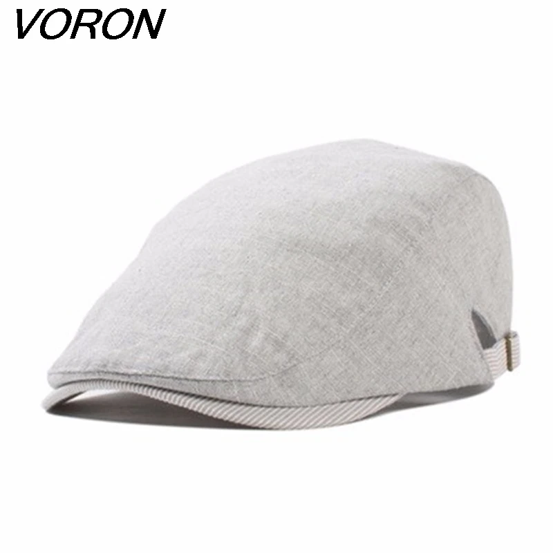 VORON хлопок Gorras мужской берет винтажная плоская кепка Boinas береты новая мода головные уборы мужские шапки Casquette Повседневная Кепка s