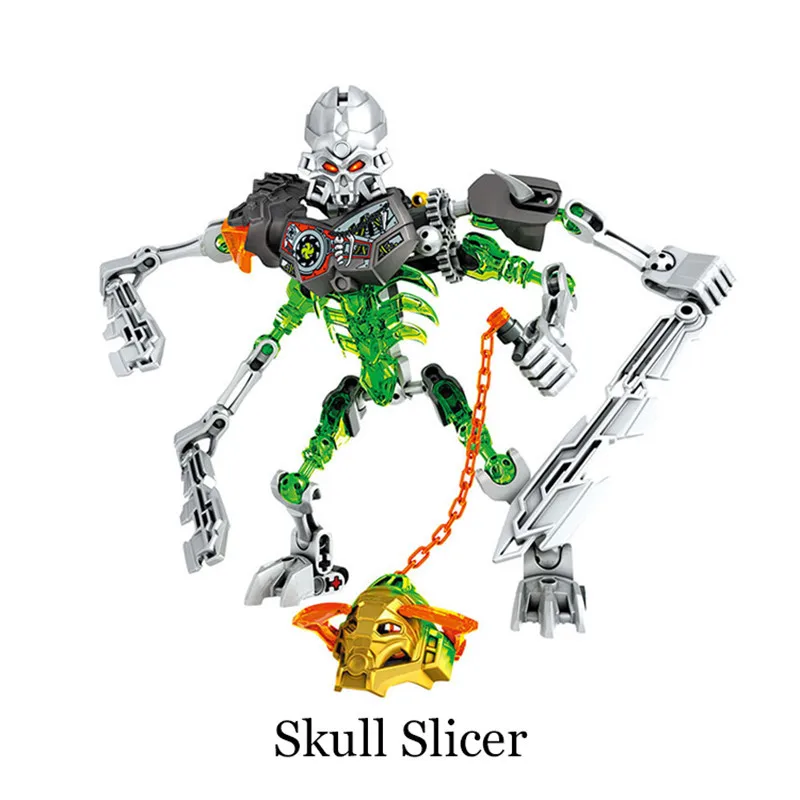 Bionicle Mask Maker vs.Skull Grinder Model Building Bricks Gift For Boys Kids