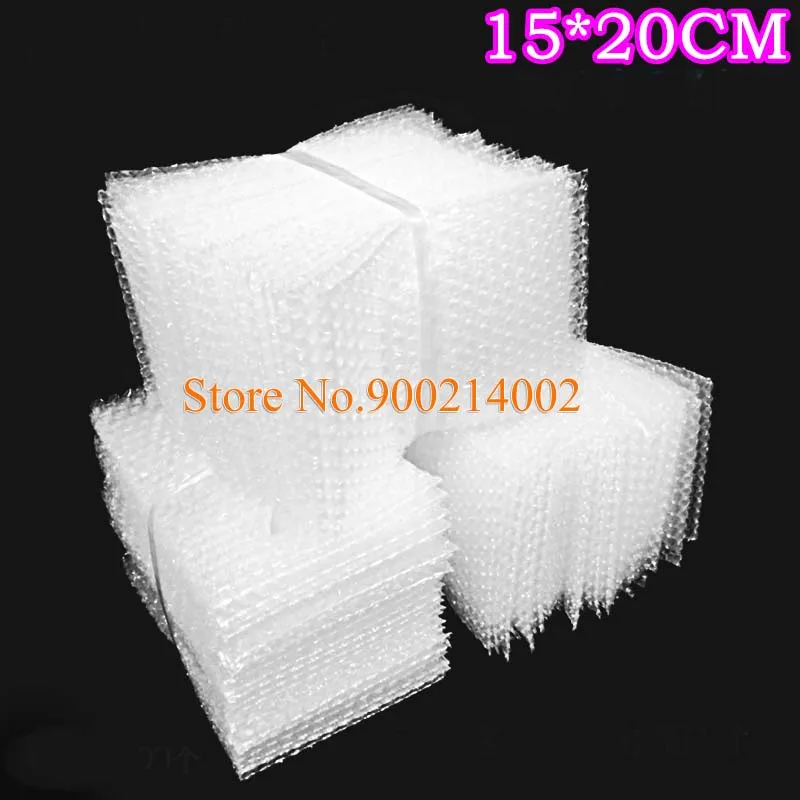 

100PCS 15*20cm Bubble Envelopes Wrap Bags Pouches Packaging PE Mailer Packing Shockproof Package Plastic Wrap Envelope