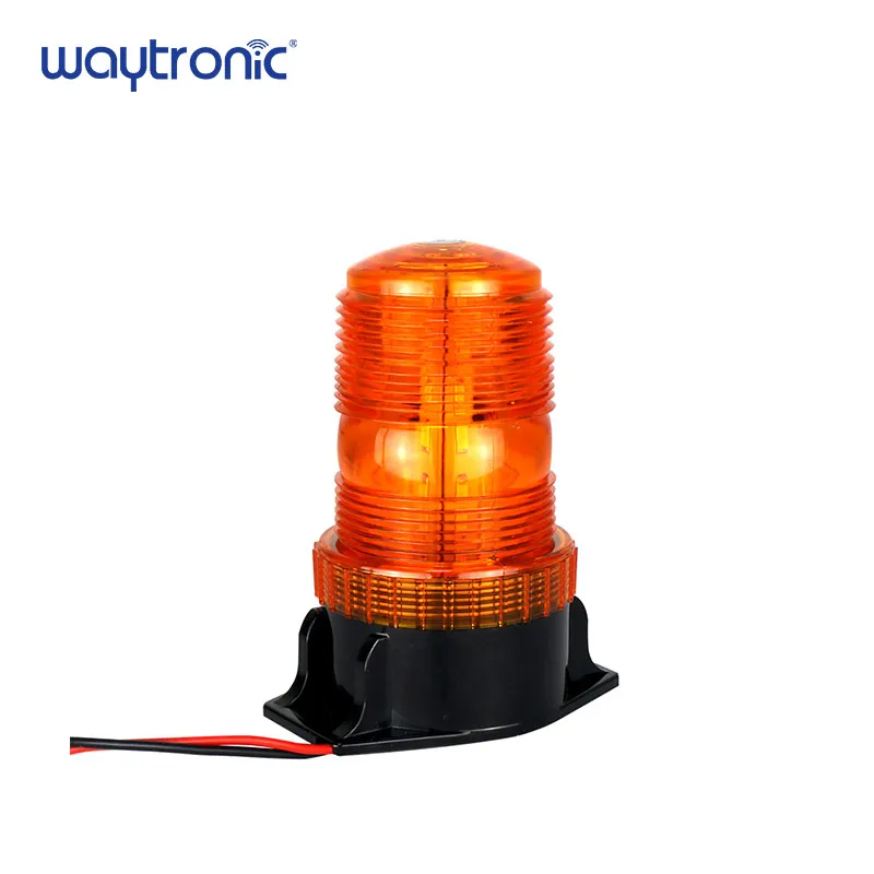 

10-110V Forklift Truck Warning Alarm Light Waterproof Flashing Rotating Amber LED Beacon Strobe Light with 4 Flash Modes