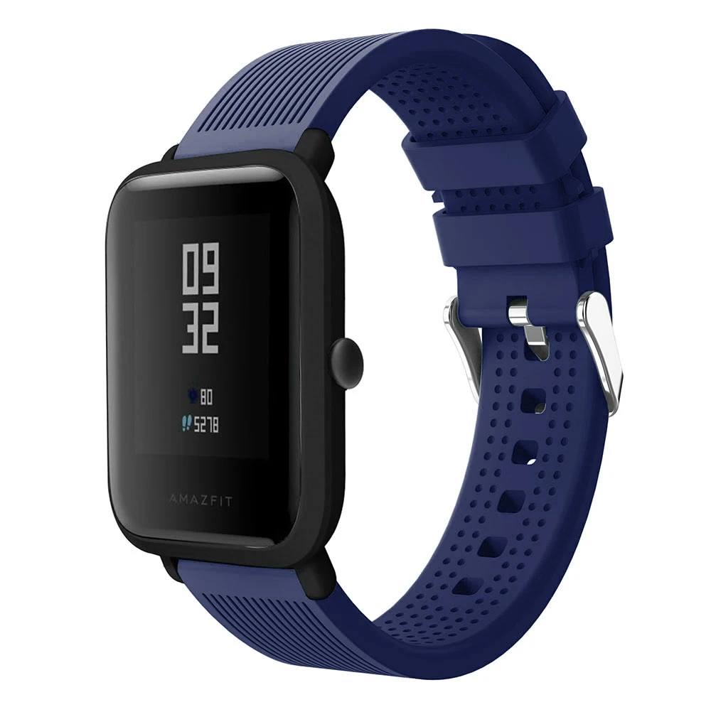 20 мм силиконовый ремешок для часов Xiaomi Huami Amazfit Bip BIT PACE Lite Молодежный умный ремешок для часов спортивный браслет ремешок на запястье водонепроницаемый