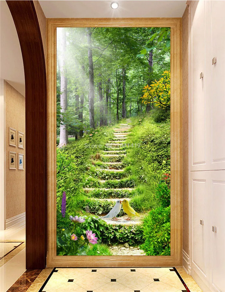 paisagem da natureza da etapa foto mural papel de parede do estilo chinês estudo sala de estar entrada do hotel decoração pinturas de parede papel de parede