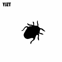 YJZT 14,2 см * 13,7 см ослепительный прекрасный насекомое Божья коровка тени нежный виниловая наклейка милый автомобиль стикер