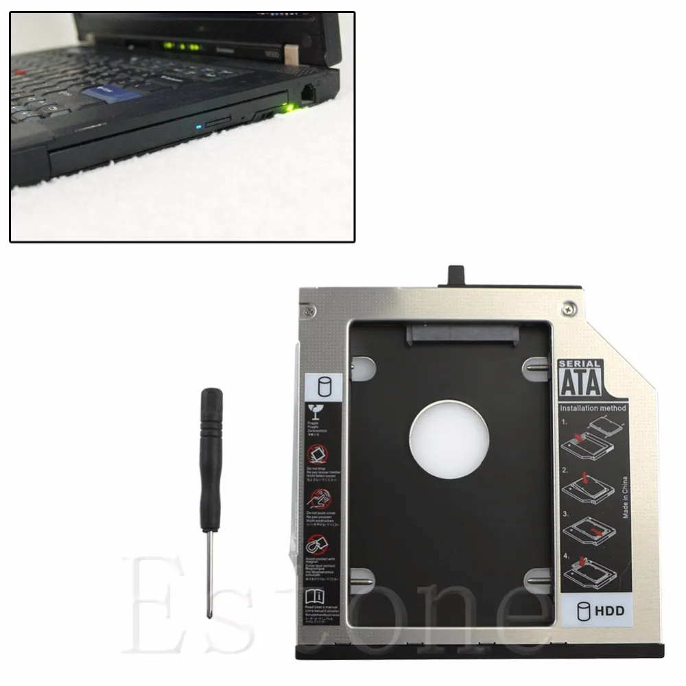 

New 9.5mm SATA 2nd HDD Hard Drive Caddy for Lenovo Thinkpad T400 T410 T420s W500