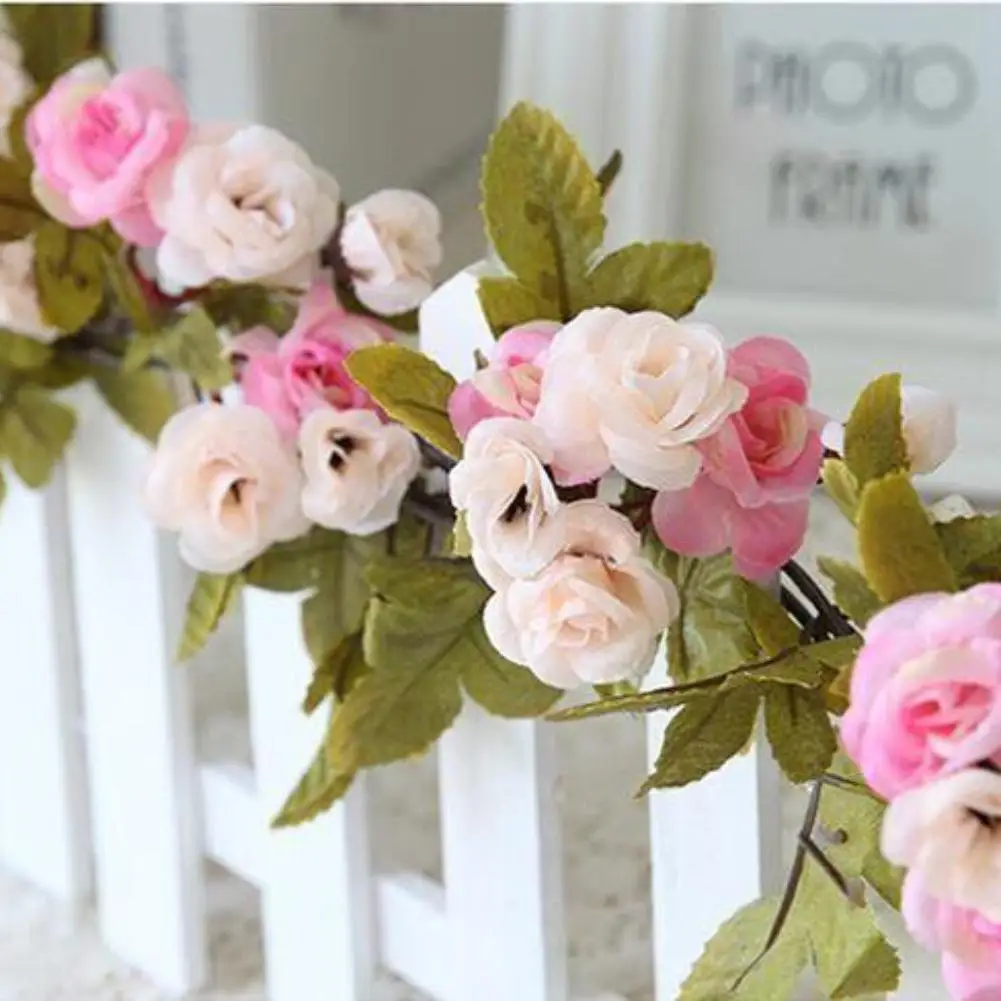 Shabby Chic Dark Rose Garland Flower Vintage Style Wedding String