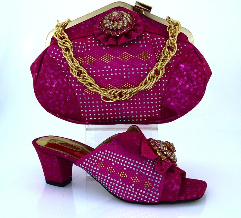 Italian shoe with matching bag set for party top quality matching shoes