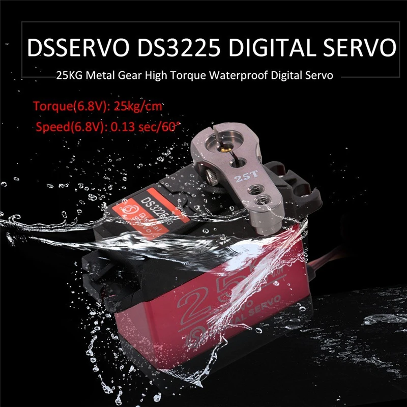 

Update DSSERVO DS3225 25KG Full Metal Digital Baja Waterproof Servo High Torque For Baja Cars RC Airplane Coupon