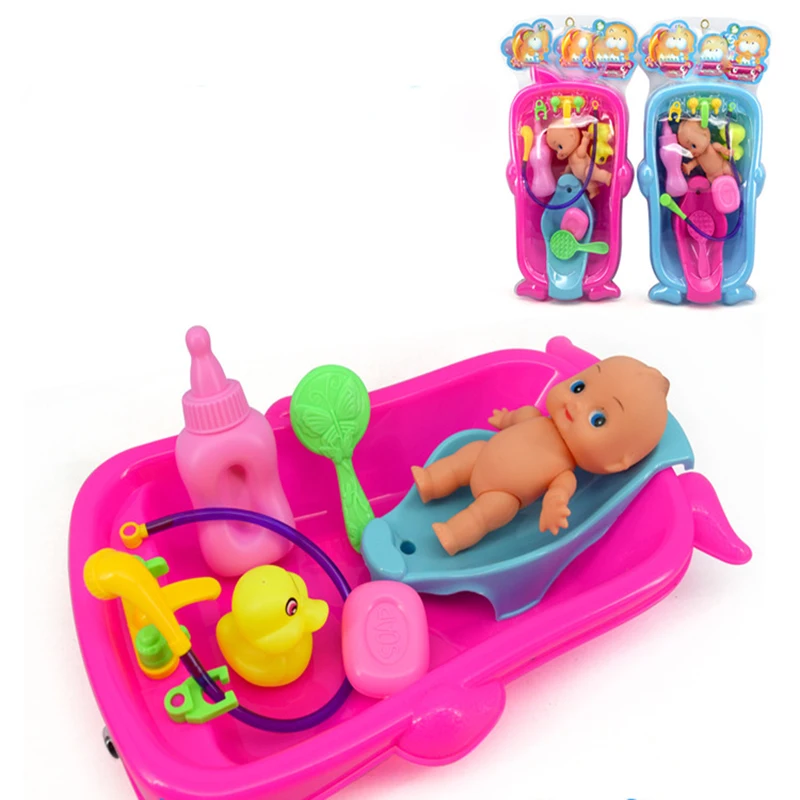 1 مجموعة استحم لعبة الأطفال diy التظاهر يستحم لعب دور الوالدين والطفل التفاعل لعبة أطفال ألعاب تعليمية للأطفال هدية