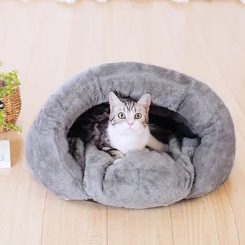 

Multifunctional Cat Nest House Bed Cat Furnture Winter Pet Supplies Kitty House Half Cover Nest Winter Warm Cage Sleeping Bags