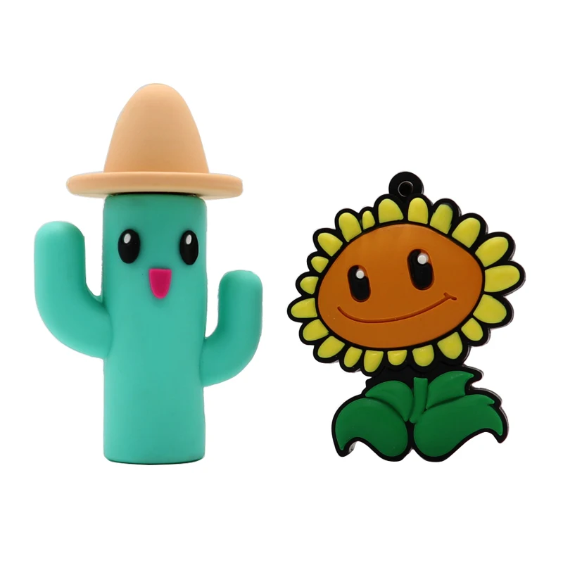 

usb flash 32GB pen drive 16GB cartoon 8GB memory stick Cactus and sunflower style pendrive memory stick creative gift cle usb