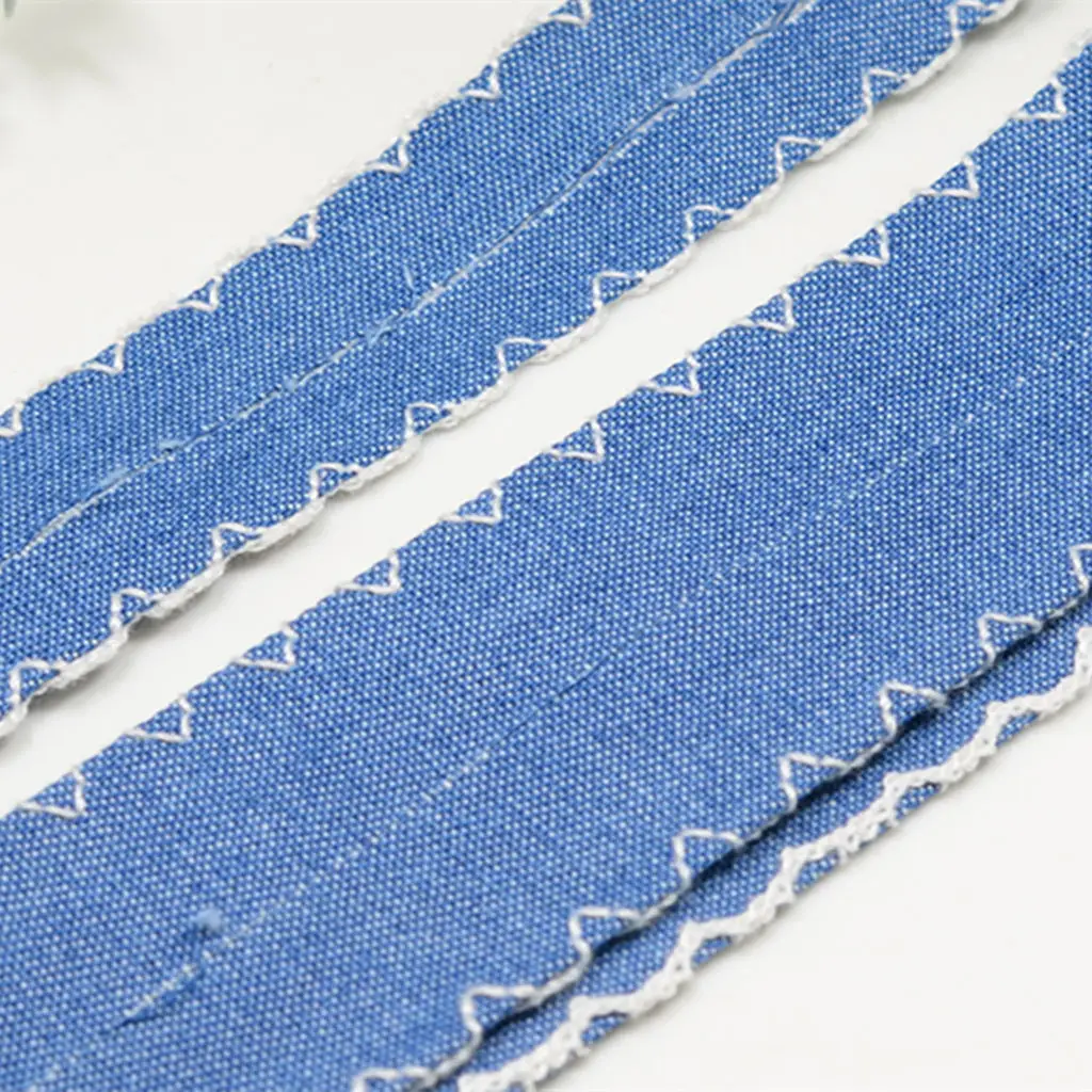 2 Yards Denim Ribbon Jean Ribbon Sewing Trim for DIY Hair Bow Decoration Crafts  