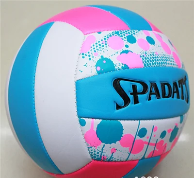 YUYU качественный Профессиональный волейбольный мяч Официальный Размер 5 PU материал мягкий на ощупь матч волейбольные мячи Крытый Волейбольный мяч для тренировок - Цвет: blue pink
